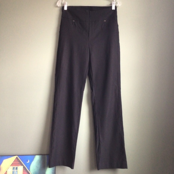 NWOT Simon Chang pull on black pants Sz 8 32” inseam - Picture 2 of 8